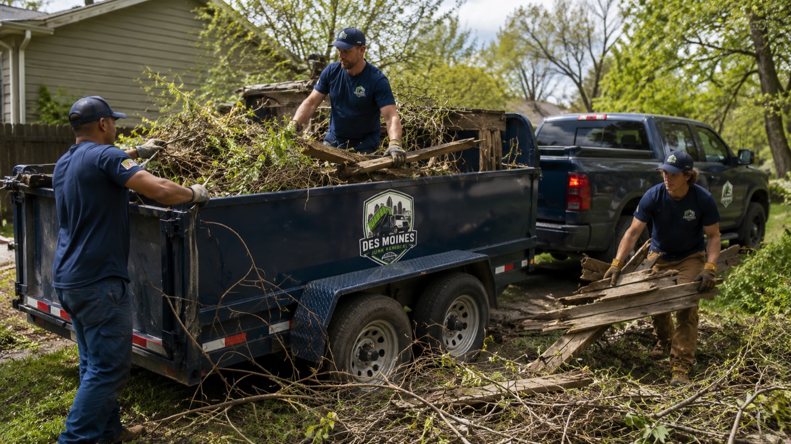 Des Moines junk removal pricing and truck loading